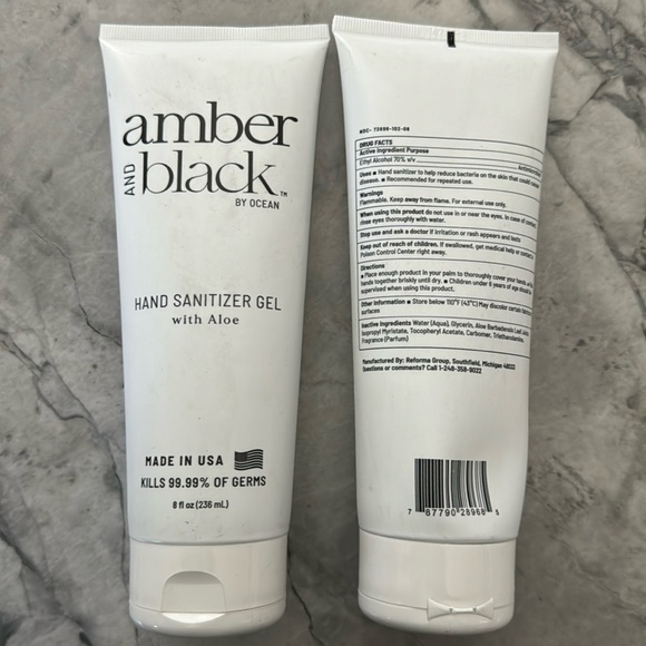RESELLERS! Bundle of 36 Amber & Black By Hand Sanitizer Gel w/ Aloe 8oz Bottles - Picture 1 of 2